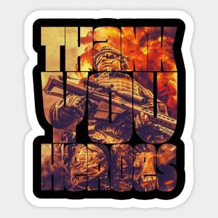 Thank you Heroes Army Sniper Sticker